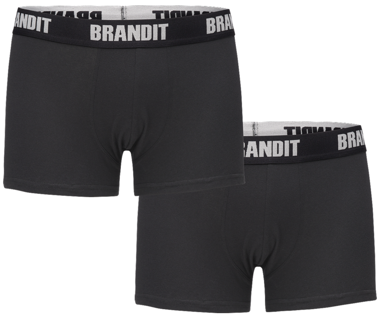 Brandit set boxer uomo 2 pezzi, nero-nero