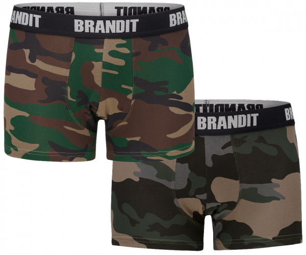 Brandit set boxer uomo 2 pezzi, woodland-darkcamo