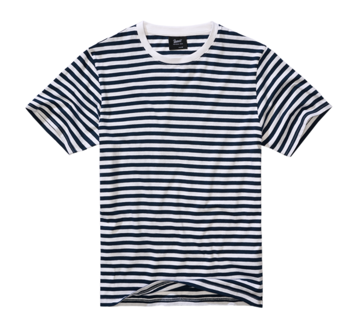 Brandit T-shirt a righe, blu-bianco