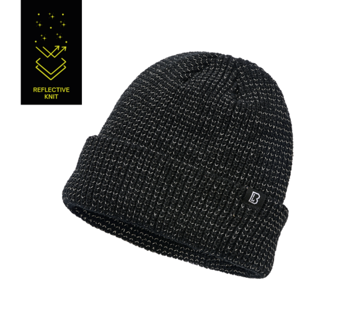 Brandit Cappello invernale riflettente, nero