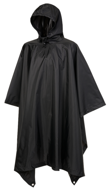 Brandit Poncho In Ripstop, nero