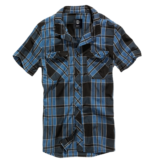 Brandit Roadstar camicia a maniche corte, a quadri indaco