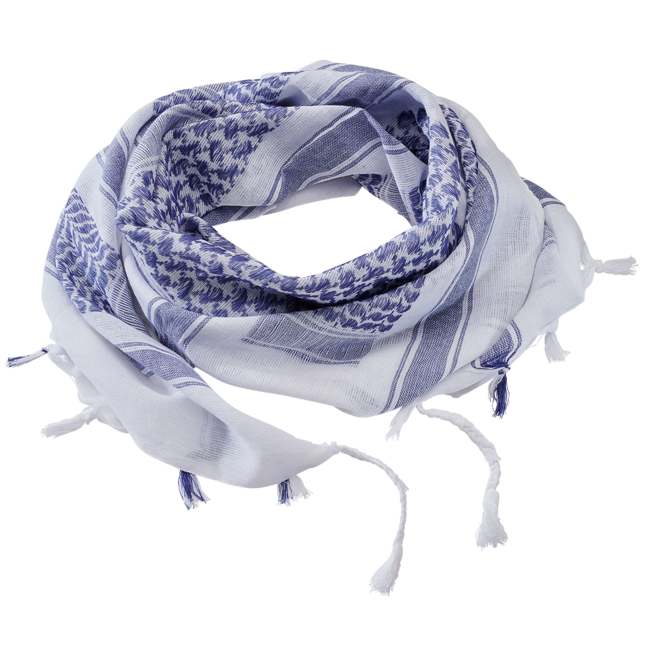 Brandit Shemag sciarpa, blu-bianco
