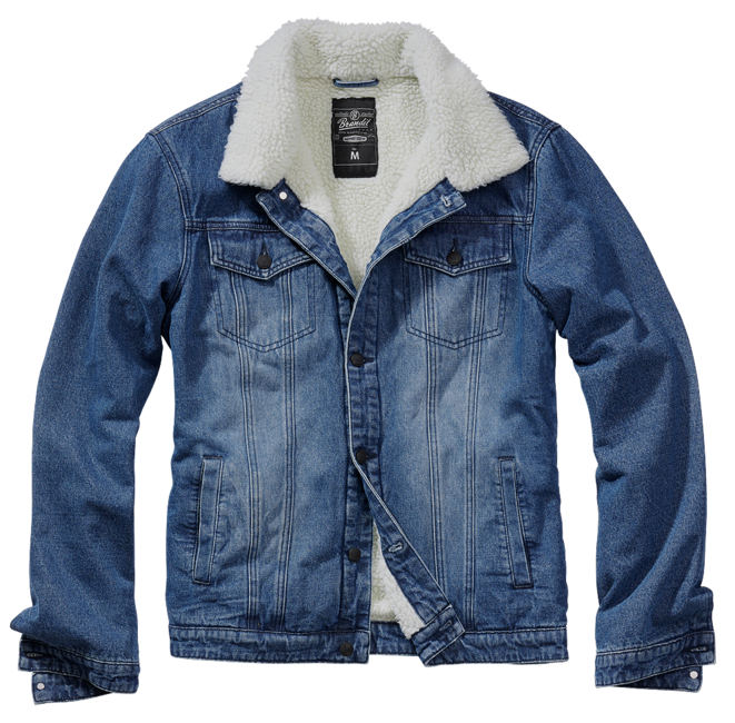 Brandit Sherpa denim jakna s krznom, modra