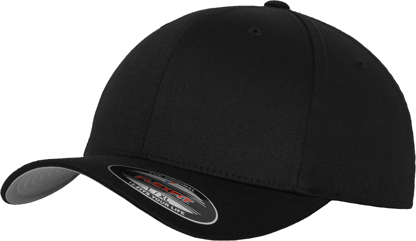 Brandit Flexfit Wooly Combed berretto, nero e grigio