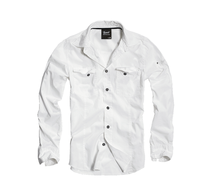 Brandit Slim Fit camicia a maniche lunghe, bianca