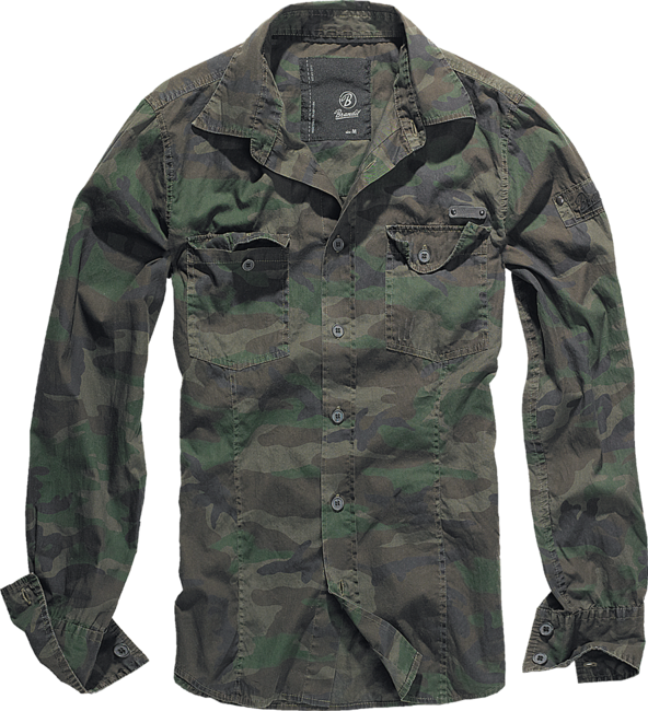 Brandit Slimfit camicia, woodland