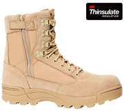 Brandit Stivali tattici con cerniera, cammello