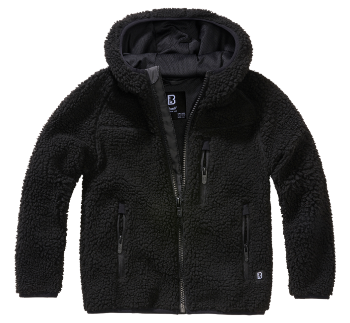 Brandit Teddy kids' fleece jacket, black