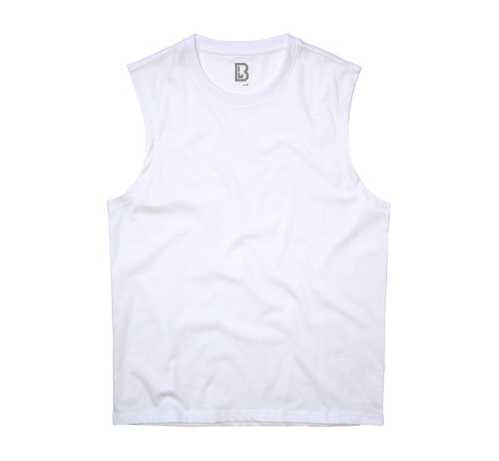 Brandit T-shirt senza maniche, bianco
