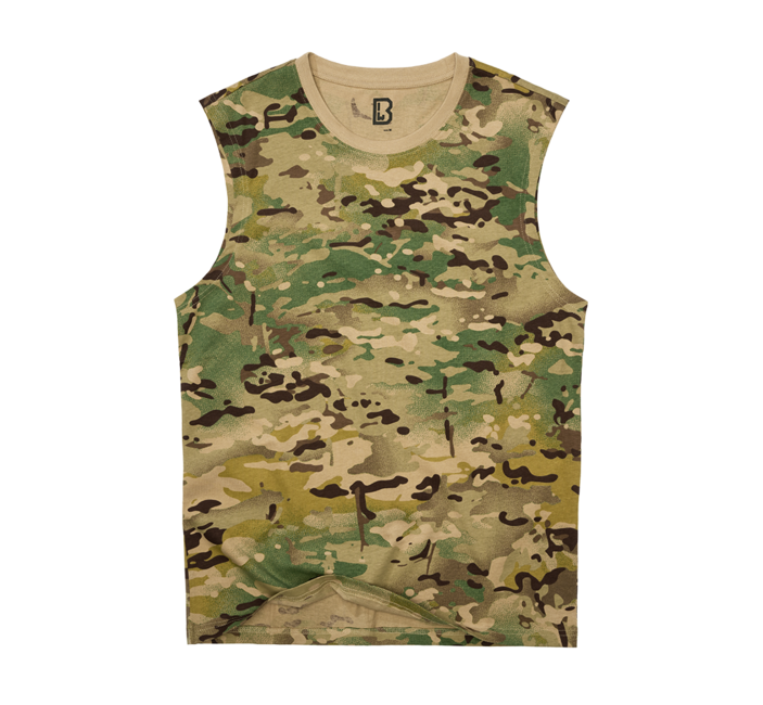 Brandit Maglietta senza maniche, camo tattico
