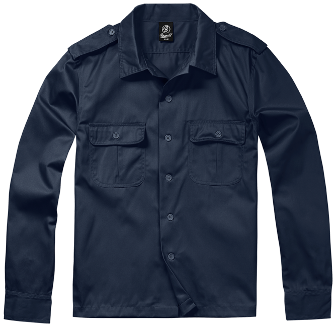 Brandit US camicia a maniche lunghe, blu navy