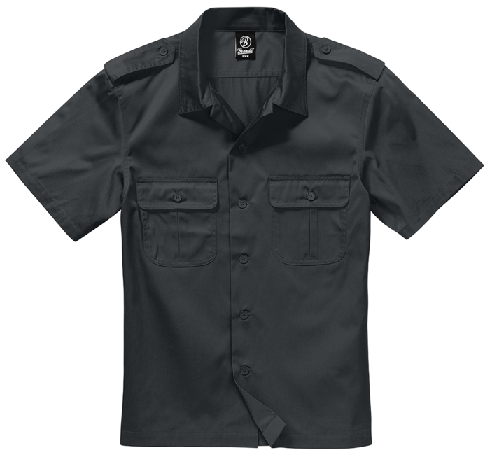 Brandit US camicia a maniche corte, nero