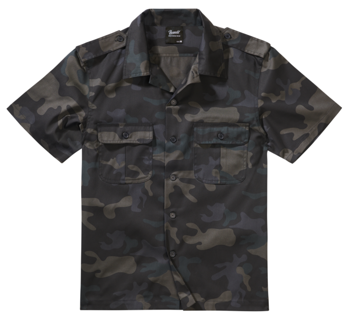 Brandit Camicia US a maniche corte, darkcamo