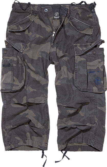 Brandit Vintage Industry 3/4 pantaloncini, darkcamo