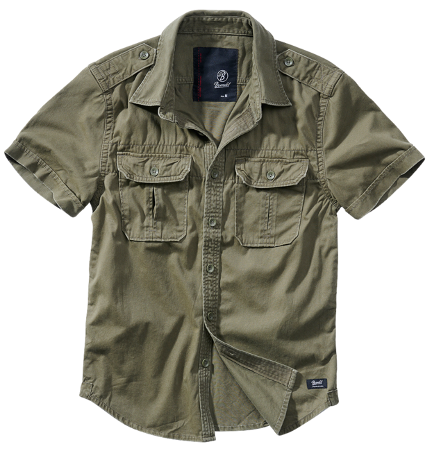 Brandit Vintage camicia a maniche corte 1/2, oliva