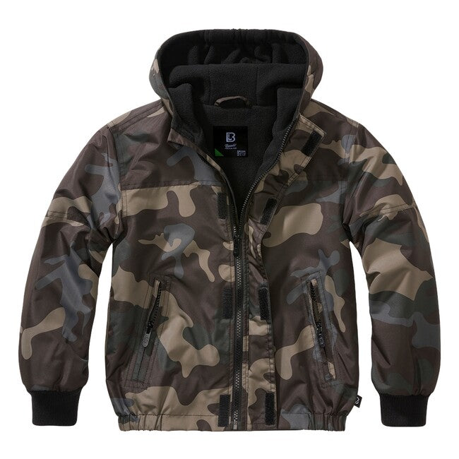 Brandit Windbreaker Frontzip giacca da bambino, darkcamo