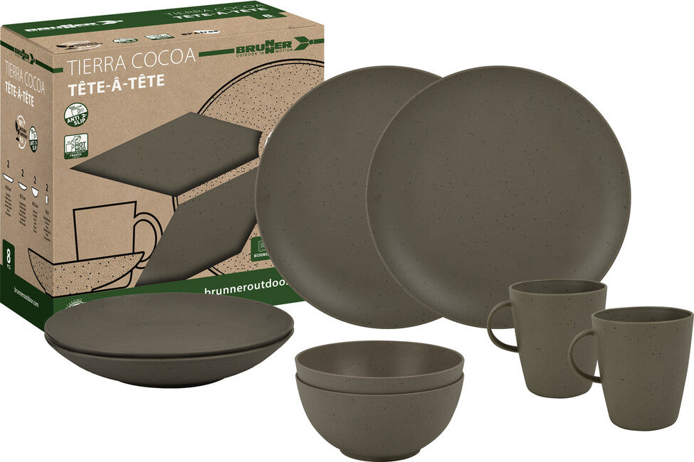 Brunner Set di utensili da campeggio, marrone