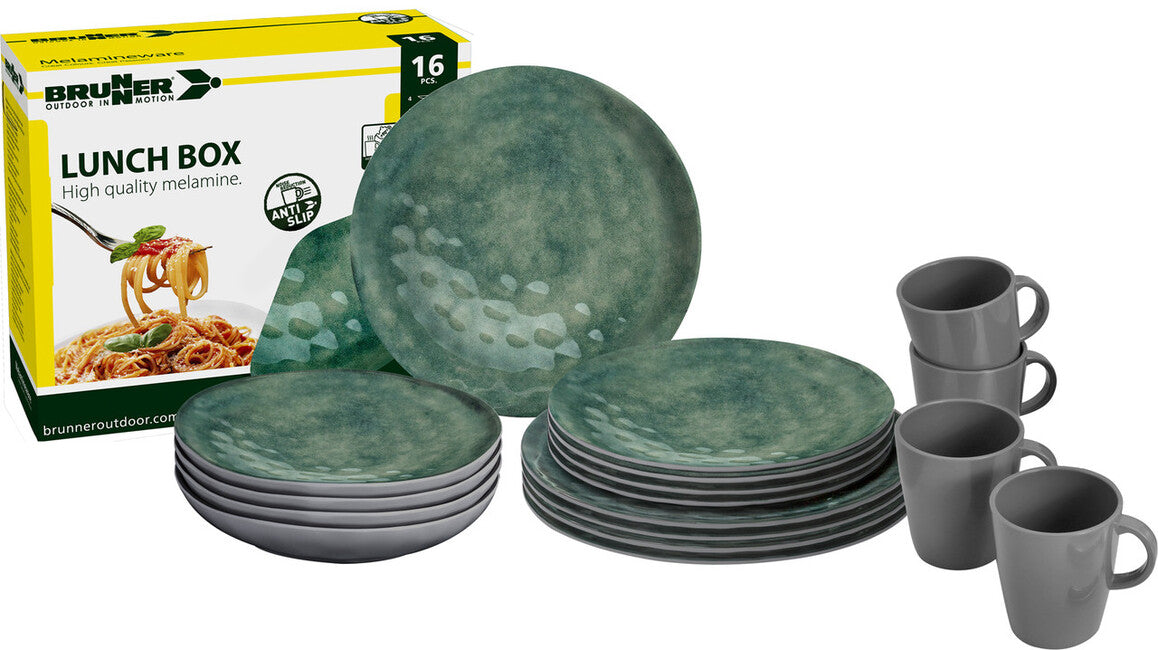 Brunner Lunch Box Venetian set di utensili da campeggio, verde