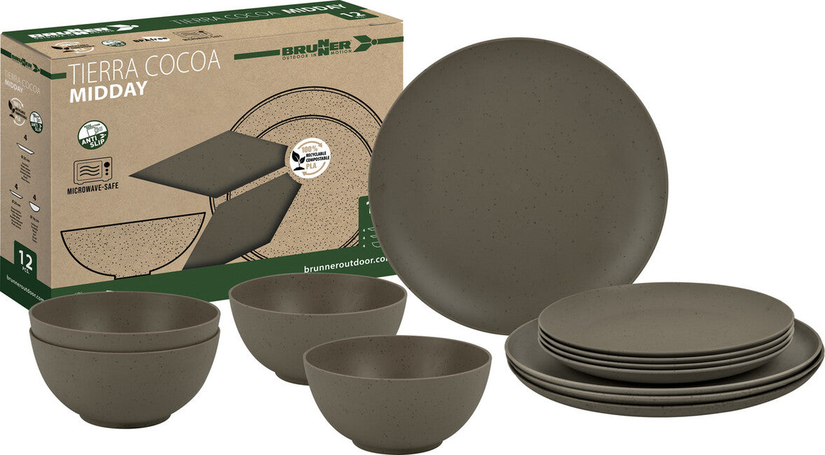 Brunner Midday Pla Tierra set di utensili da campeggio, marrone