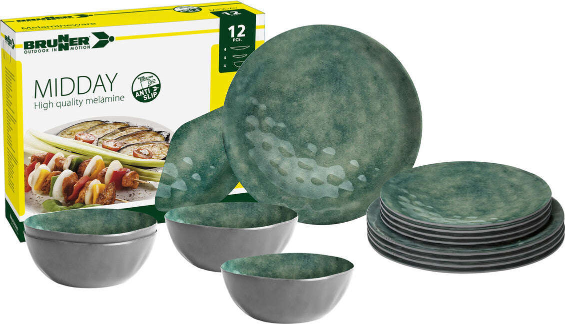 Brunner Midday set di utensili da campeggio, verde