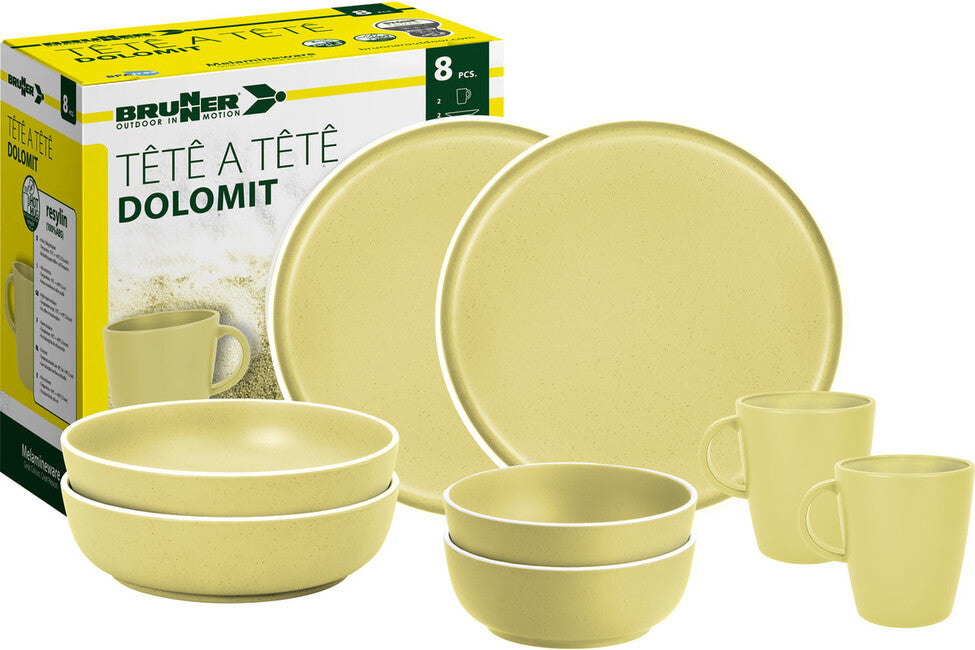 Brunner Set di utensili da campeggio, giallo