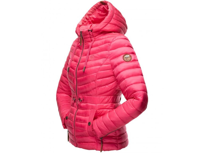 Marikoo Aniyaa giacca da donna per mezza stagione con cappuccio, rosa