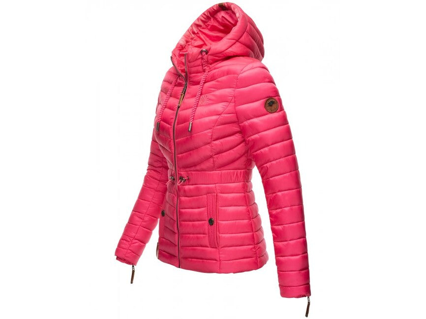Marikoo Aniyaa giacca da donna per mezza stagione con cappuccio, rosa