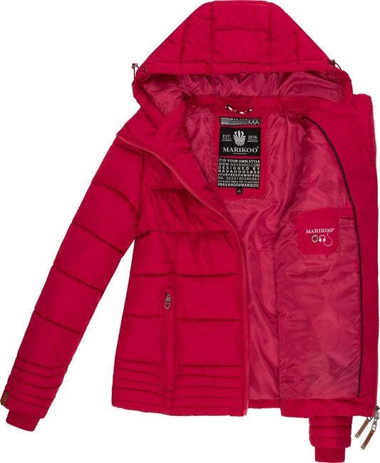 Marikoo SOLE giacca invernale da donna con cappuccio, fucsia