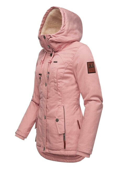 Marikoo BIKOO giacca invernale da donna con cappuccio, rosa cipria
