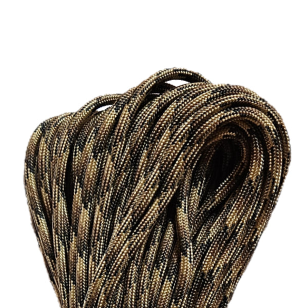 WARAGOD Faila bracciale in paracord con chiusura in metallo, camo coyote