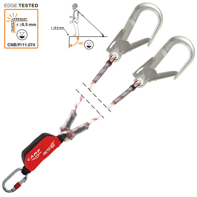 Camp Retexo Kit di sicurezza per lavori in quota Corda doppia 150 cm