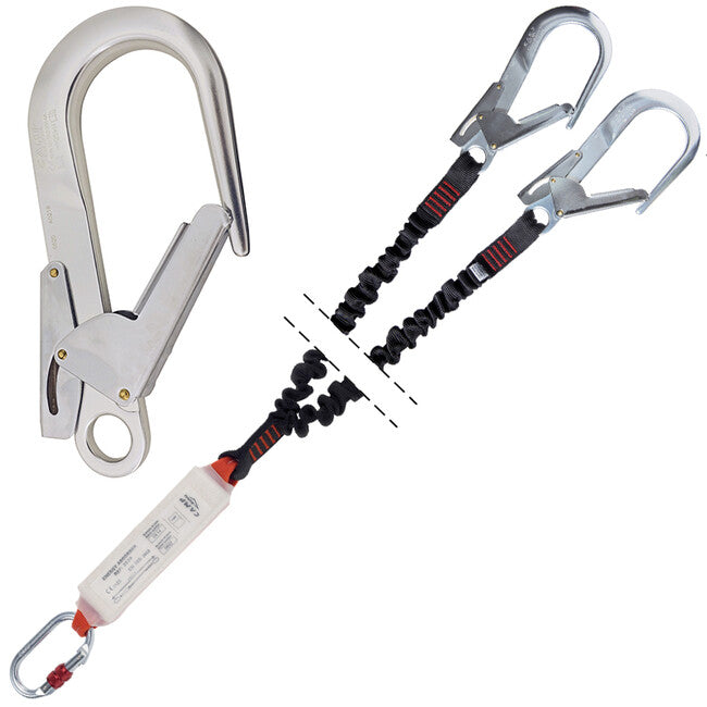 Camp Shock Absorber Rewind Double 120 - 175 cm imbracatura di sicurezza con assorbitore di caduta e corde elastiche