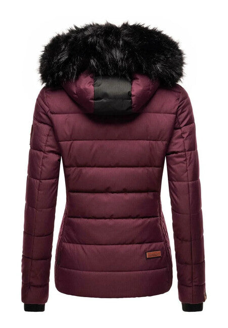 Marikoo Unique giacca invernale da donna con cappuccio, vino