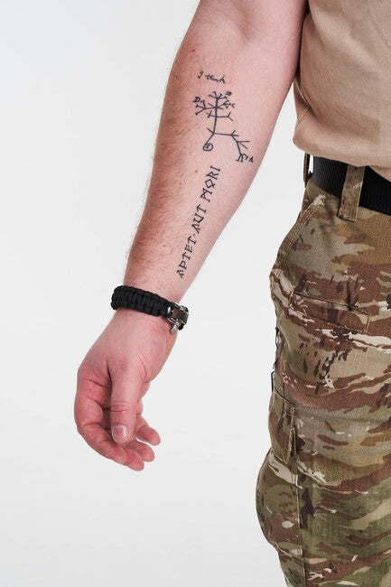 WARAGOD Bracciale Bazin con chiusura regolabile in metallo, nero