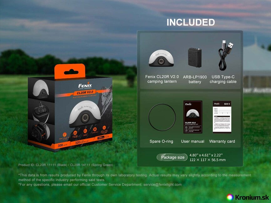 Fenix CL20R V2.0 lanterna, nera