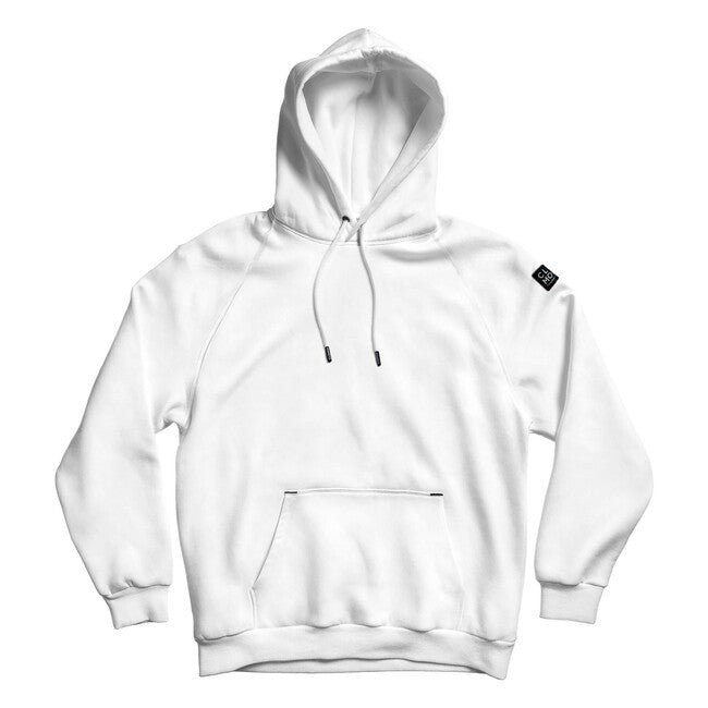 CloMod "blank" Felpa con cappuccio, bianca
