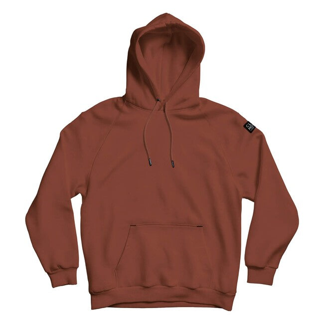 CloMod "blank" felpa con cappuccio, rossa marrone