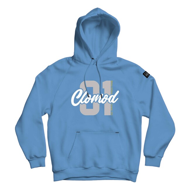 CloMod One felpa con cappuccio, blu alba