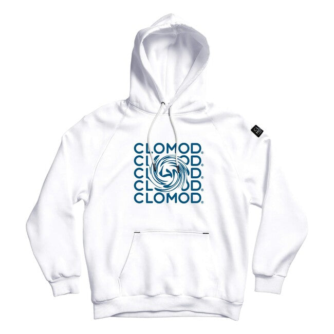 CloMod Twirl felpa con cappuccio, bianca