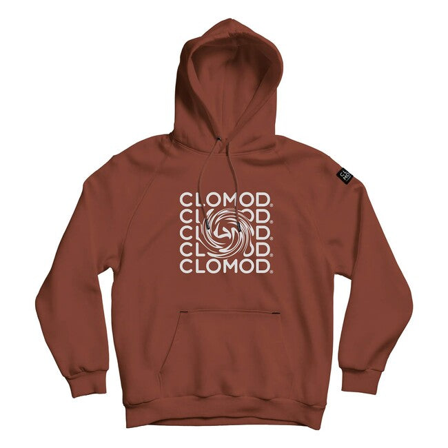 CloMod Twirl felpa con cappuccio, rossa maroon