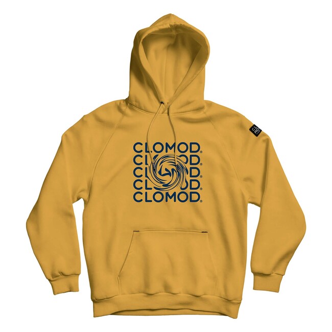 CloMod Twirl felpa con cappuccio, gialla senape piccante