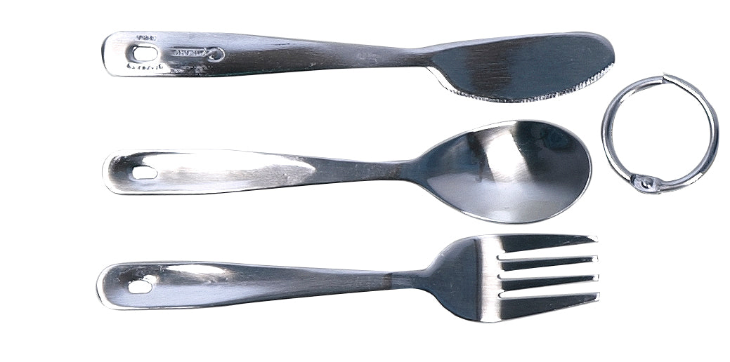Coghlans Cl set di posate in acciaio inox compatto con anello