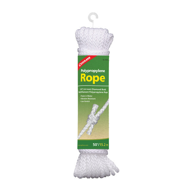 Coghlans Corda in PP, galleggiante 6,4 mm, 15 m bianco