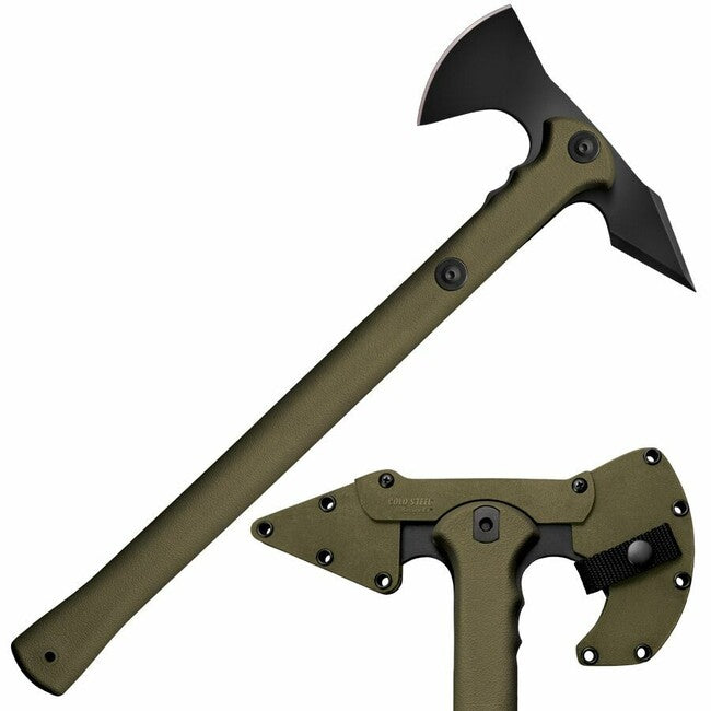 Cold Steel Trench Hawk ascia, oliva 48 cm