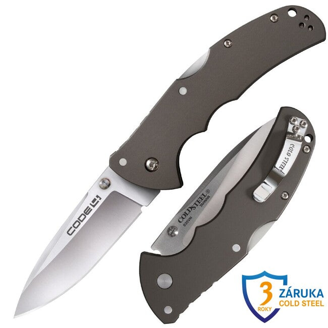 Cold Steel Code 4 coltello da chiusura spear pt. plain edge (S35VN)