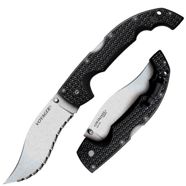 Cold Steel Extra Large Voyager Vaquero Serrated coltello da chiusura (AUS10A)