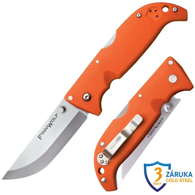 Cold Steel Finn Wolf coltello da chiusura (AUS8A), manico arancione