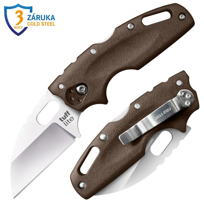 Cold Steel Tuff Lite coltello da chiusura (AUS8A), con manico marrone