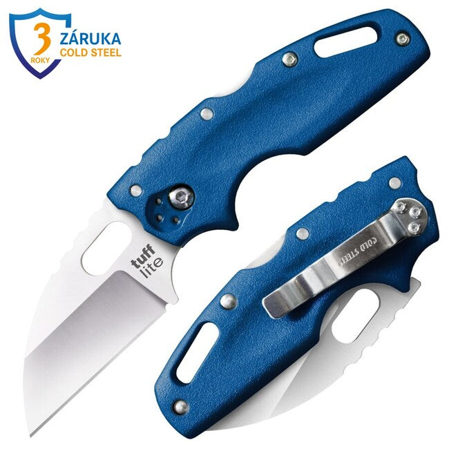 Cold Steel Tuff Lite coltello da chiusura (AUS8A), con manico blu